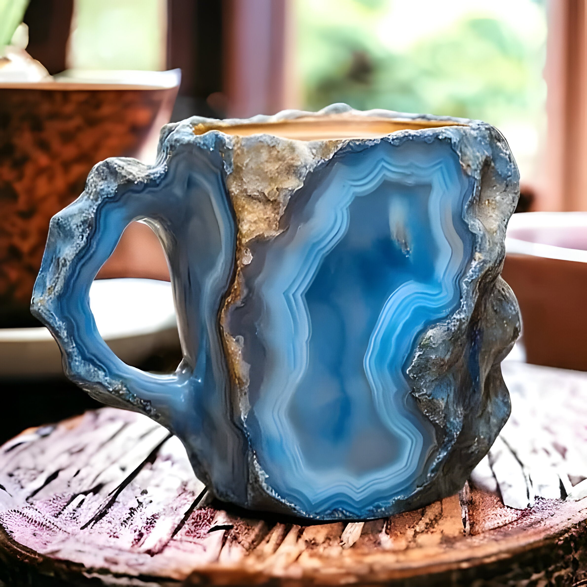 Coffee Mugs Made from Mineral Crystals