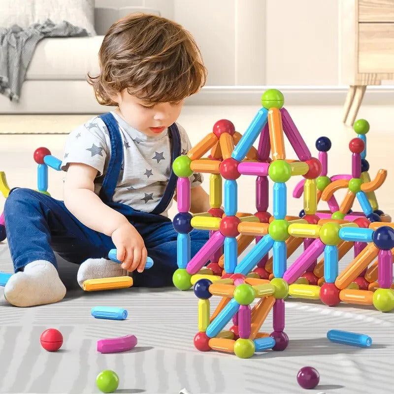 Interlocking Magnetic Construction Blocks