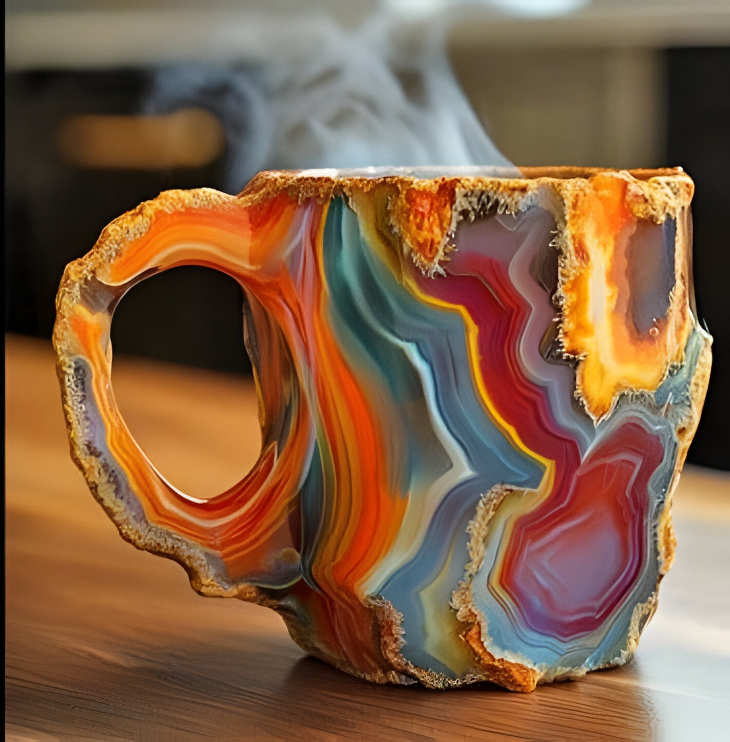 Coffee Mugs Made from Mineral Crystals