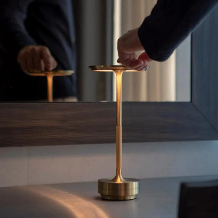 Rechargeable Touch-Control Table Lamp with Adjustable Brightness