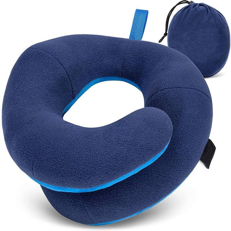 Ergonomic Travel Neck Cushion with Dual Fabric Cover