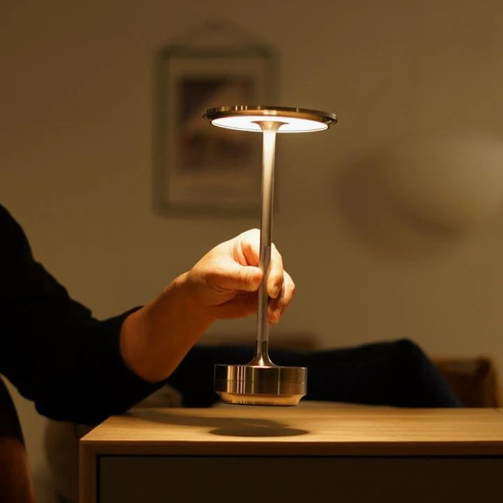 Rechargeable Touch-Control Table Lamp with Adjustable Brightness