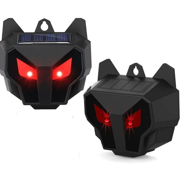 2-Pack Solar-Powered Repeller for Nocturnal Animals Outdoors