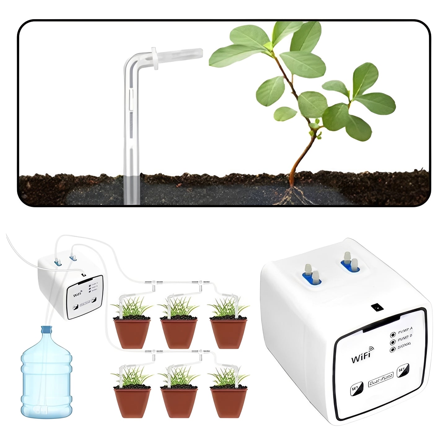 Smart Irrigation System with 20 Drip Nozzles for Plants