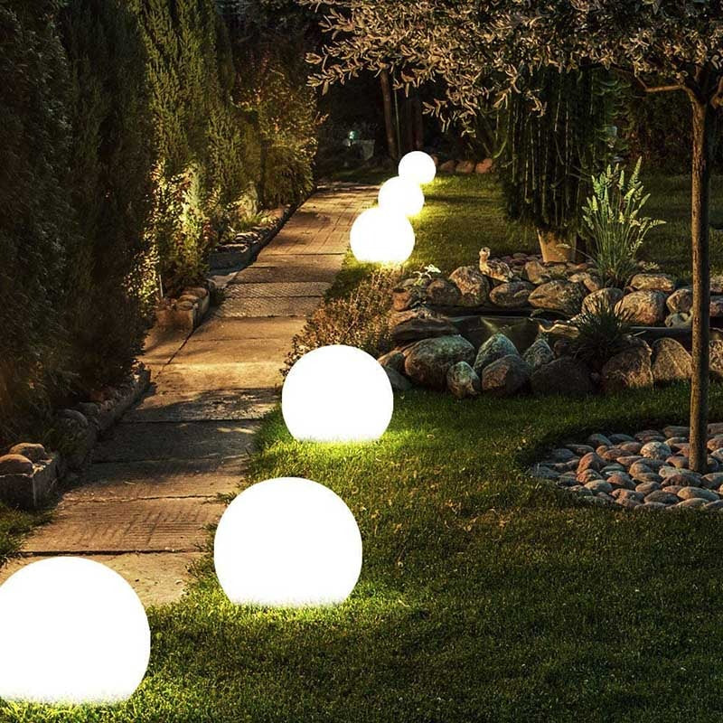 Wireless Weatherproof LED Sphere Light - 16 Color Outdoor Globe Lamp