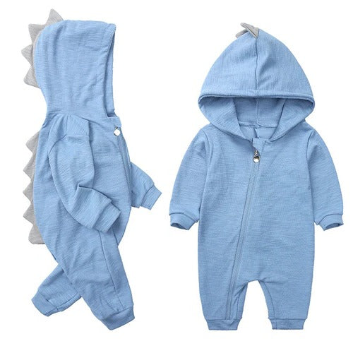 Adorable Dino-Themed Baby Hooded Jumpsuit