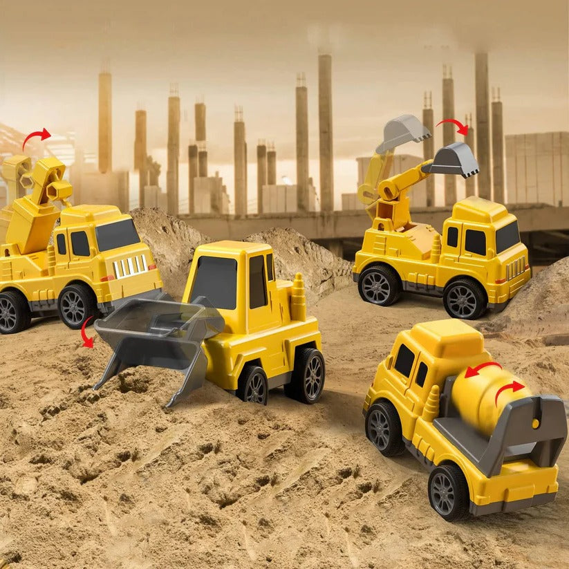 Ultimate Construction Vehicle Play Set with Ramp and Carrier