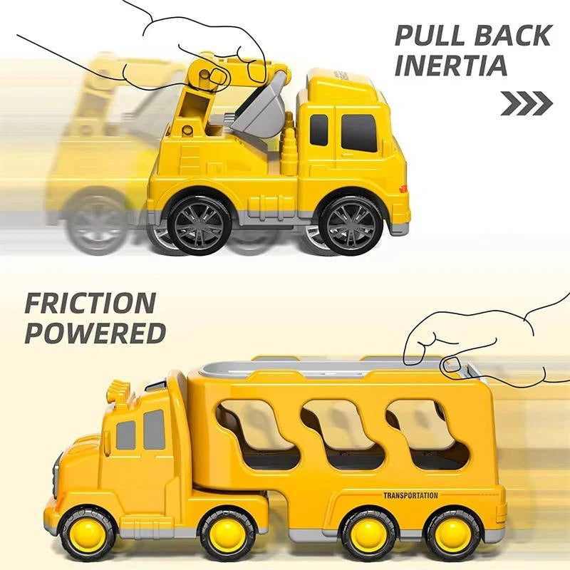Ultimate Construction Vehicle Play Set with Ramp and Carrier