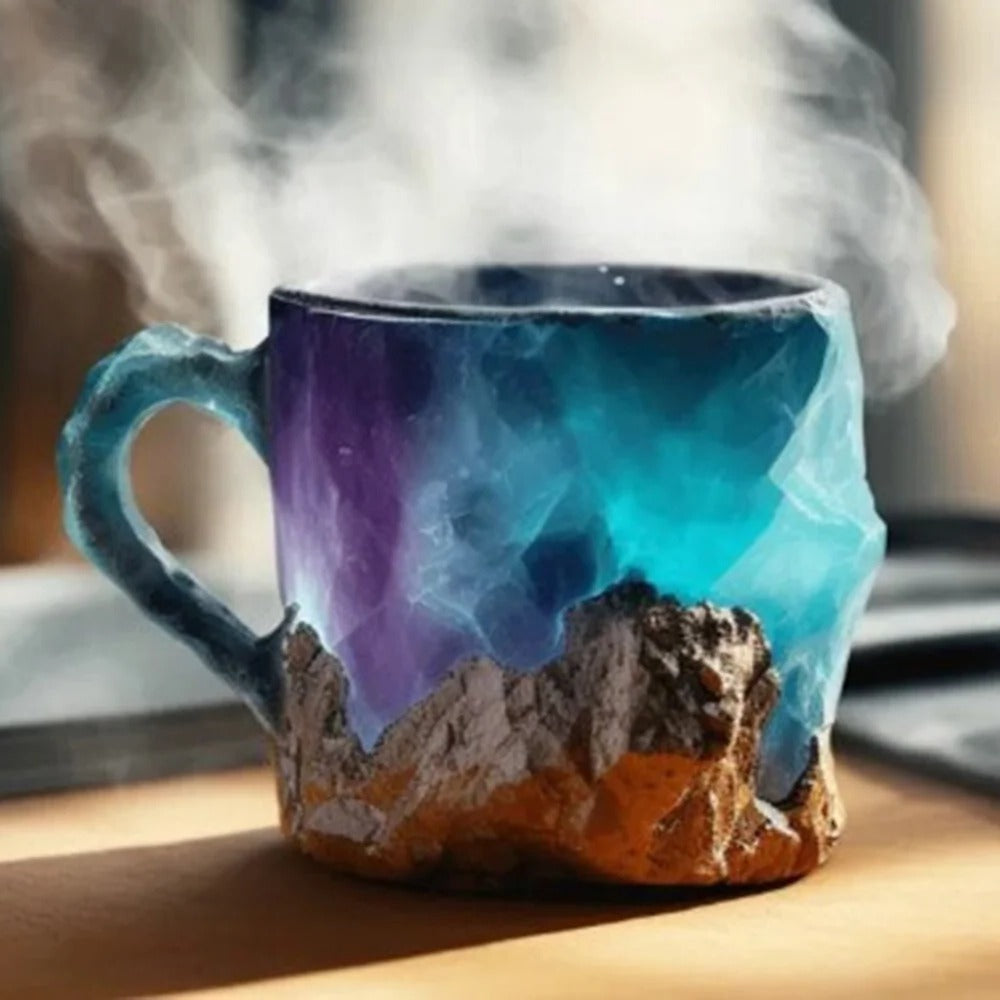 Coffee Mugs Made from Mineral Crystals