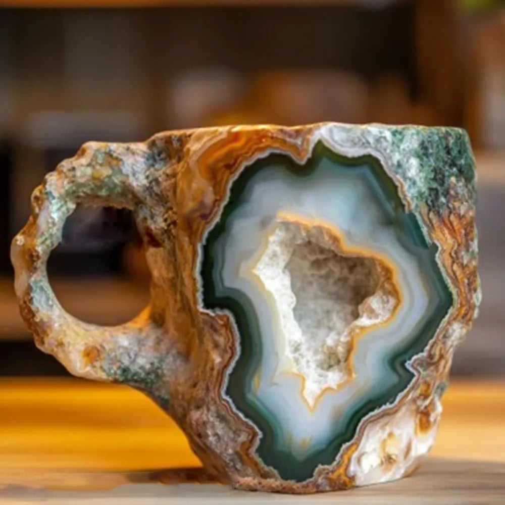 Coffee Mugs Made from Mineral Crystals