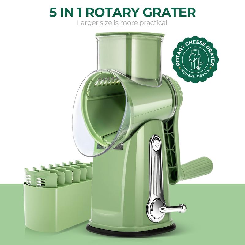 Interchangeable Blade Rotary Grater – Suction Cup Base