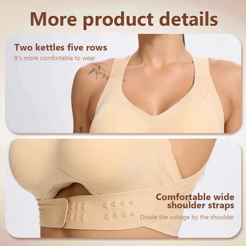 Ultimate Comfort Wireless Sports Bra with Adjustable Posture Support