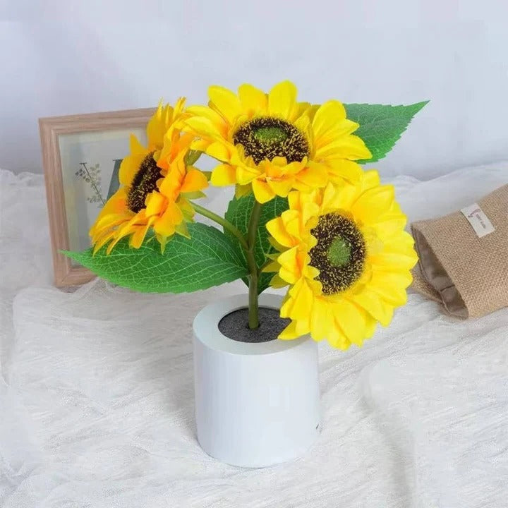 Adjustable LED Flower Lamp with USB Rechargeable Base