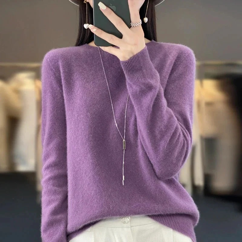 Cozy Cashmere Blend Sweater for Chillier Days