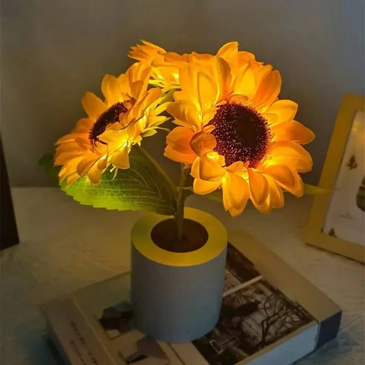Adjustable LED Flower Lamp with USB Rechargeable Base