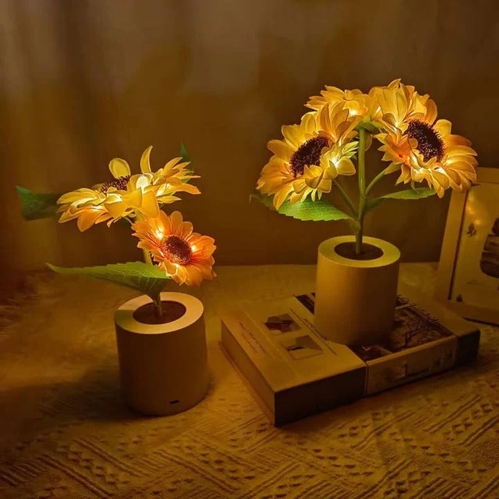 Adjustable LED Flower Lamp with USB Rechargeable Base