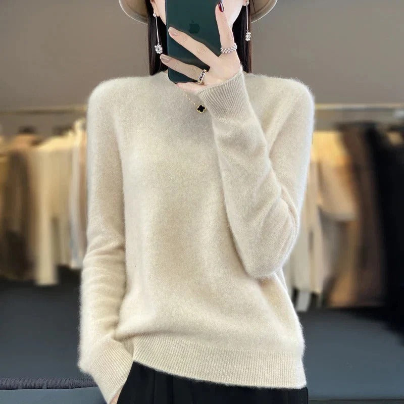 Cozy Cashmere Blend Sweater for Chillier Days