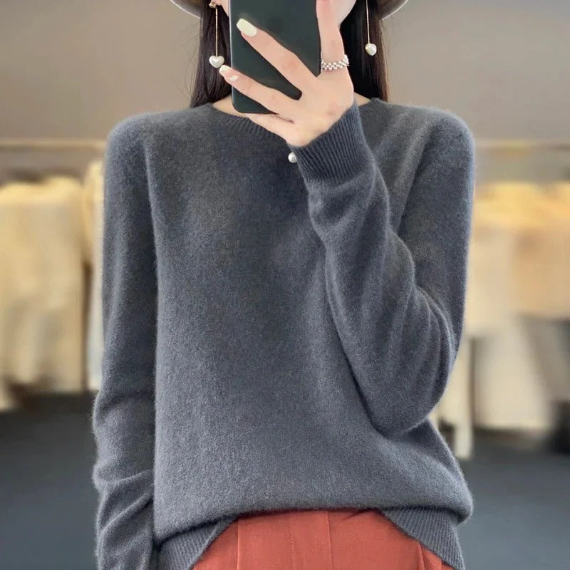 Cozy Cashmere Blend Sweater for Chillier Days