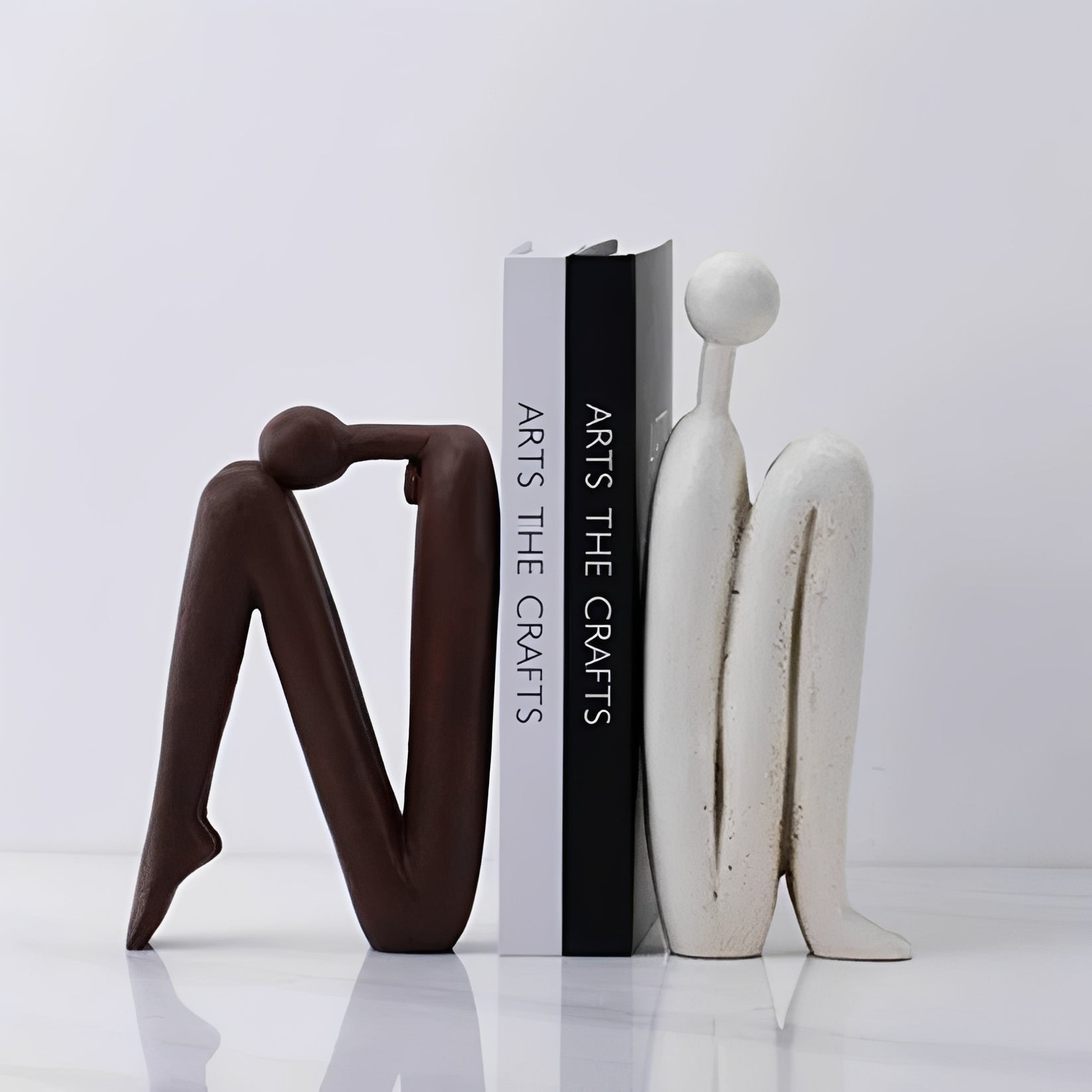 Stylish Resin Book Supports for Home and Office, Pair of 2
