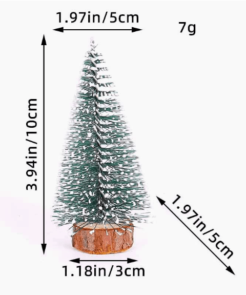 WinterWhisper Mini Fir Tree Collection, 5 Piece Set for Holiday Decor