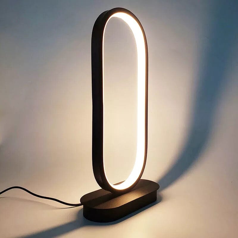Sleek Iron Oval Table Lamp for Modern Living Spaces