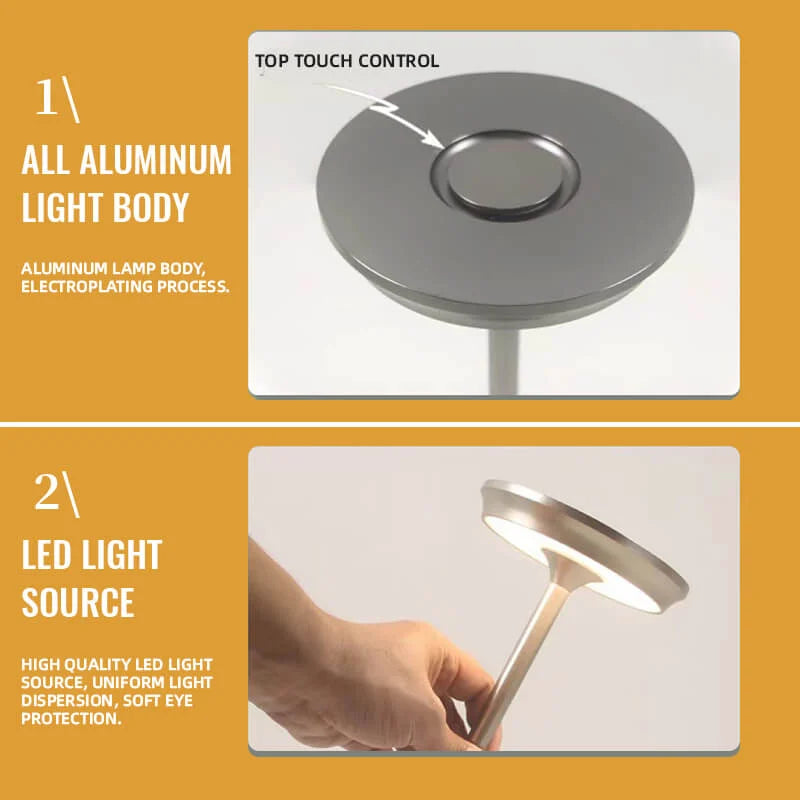 RadiantGlow Cordless Touch Lamp with Adjustable Brightness