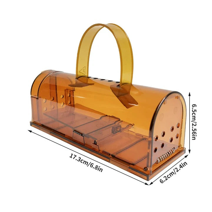 Eco-Friendly Rodent Capture Trap with Clear View Design