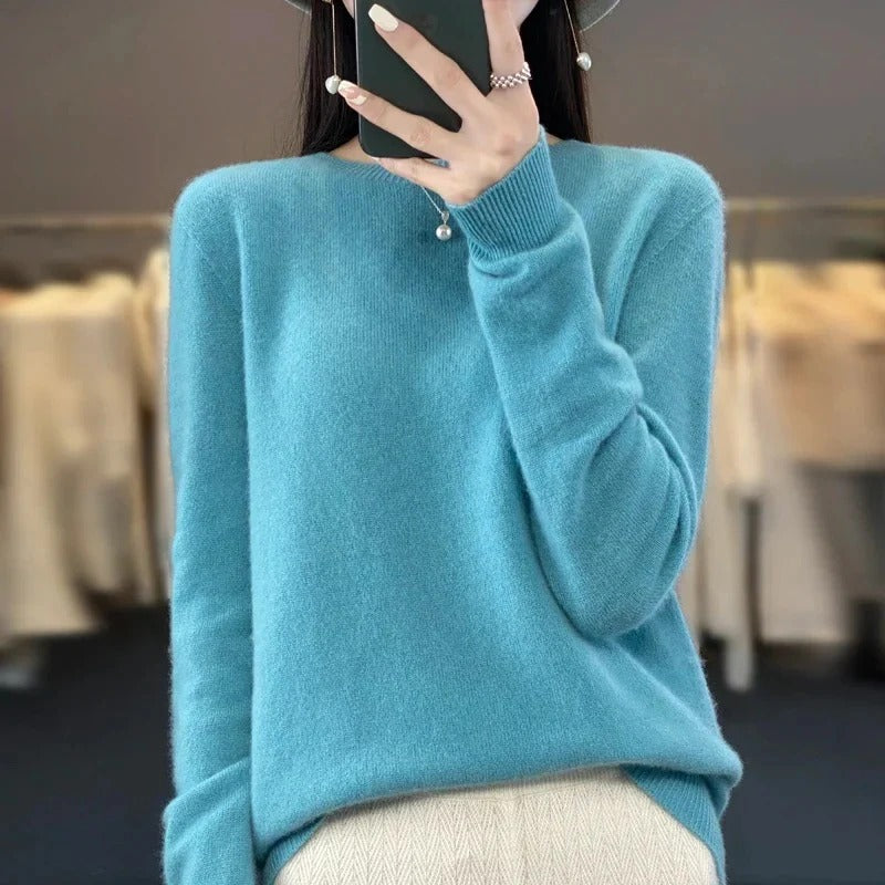 Cozy Cashmere Blend Sweater for Chillier Days
