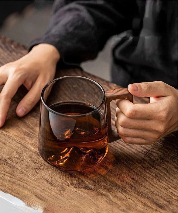 Glass Mug with Handle - Stylish Drinking Vessel