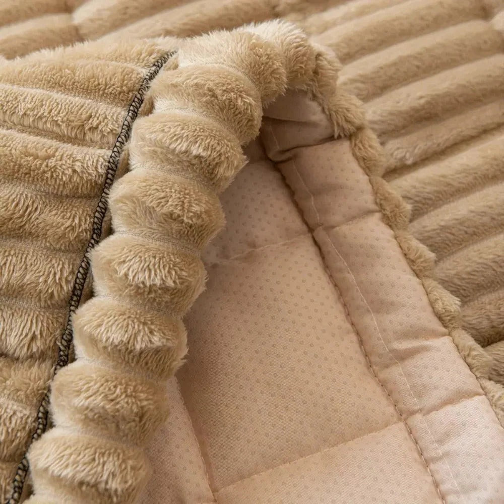Soft Touch Sofa Protector with Elegant Pleated Edges