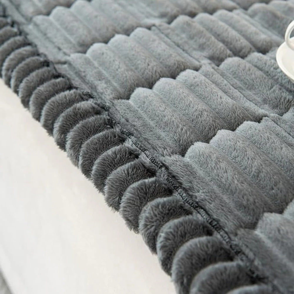 Soft Touch Sofa Protector with Elegant Pleated Edges
