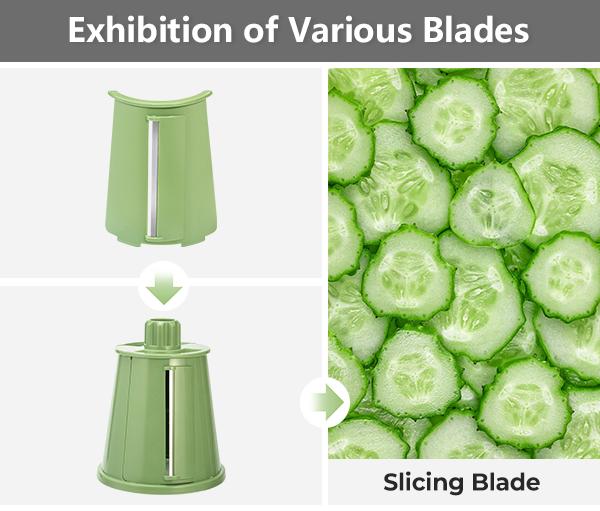 Interchangeable Blade Rotary Grater – Suction Cup Base
