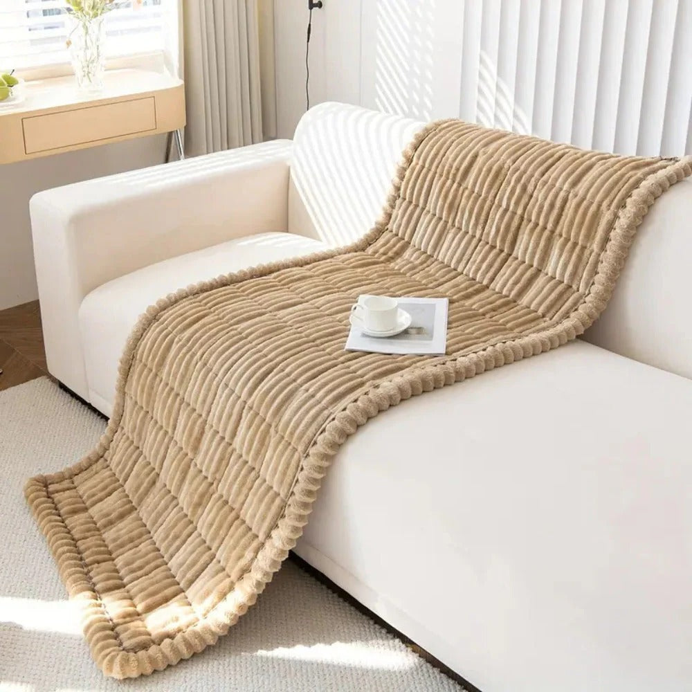 Soft Touch Sofa Protector with Elegant Pleated Edges