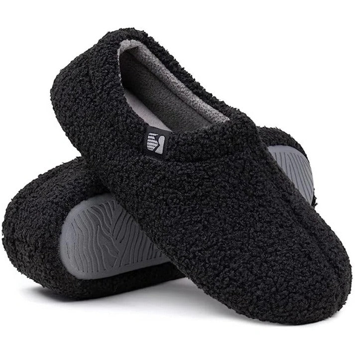 Cozy Fleece-Lined Closed-Back Indoor Slippers