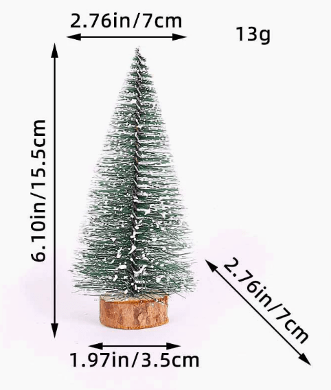 WinterWhisper Mini Fir Tree Collection, 5 Piece Set for Holiday Decor