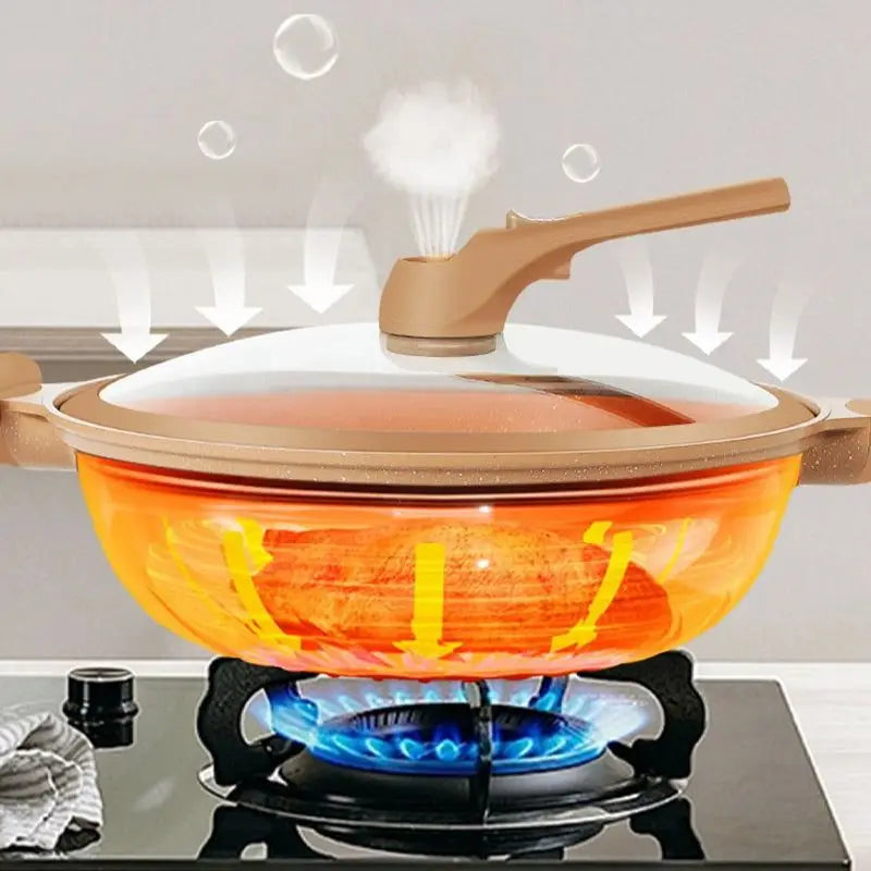 Wok Cooking Pot for Stir-Frying and Sautéing