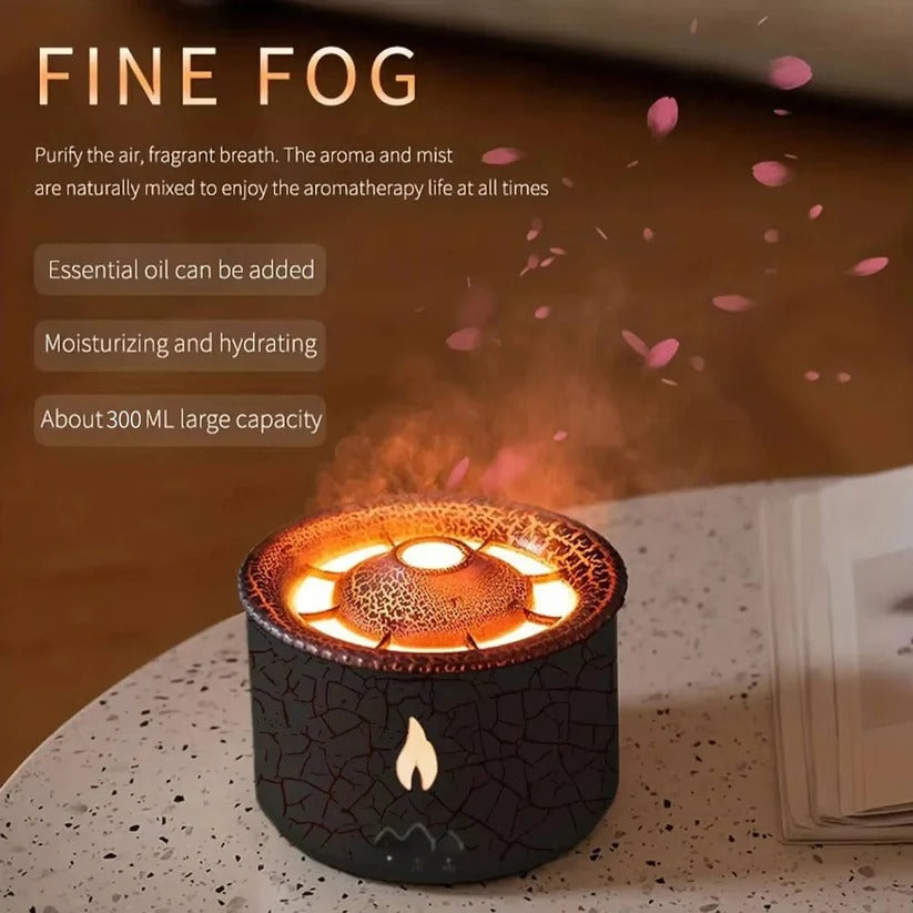 Lava-Inspired Essential Oil Diffuser with Ambient Lighting and Remote Control