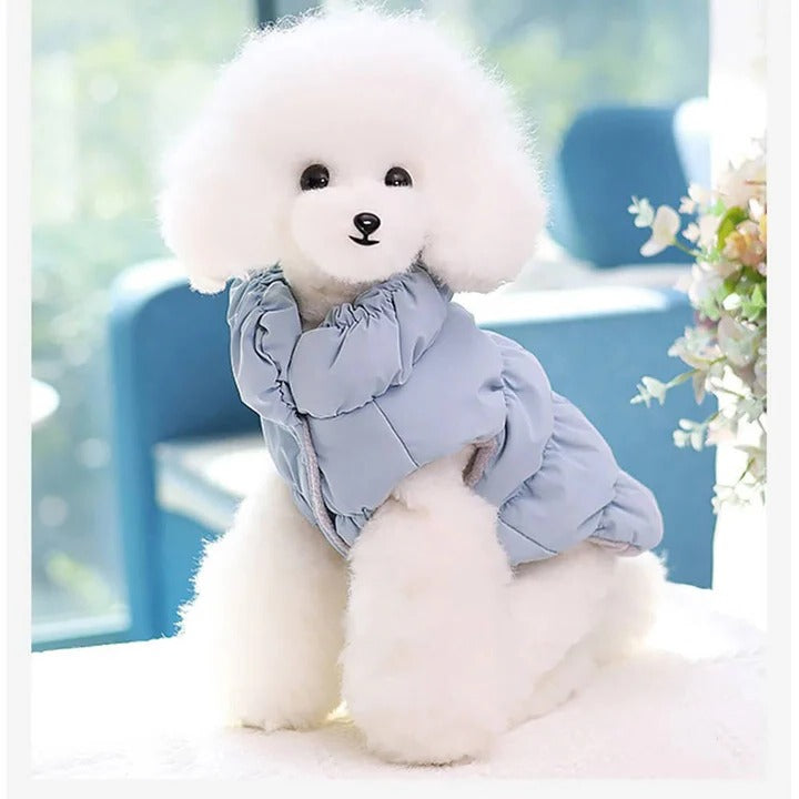 Cozy Winter Vest with Built-In Leash Connector for Pets