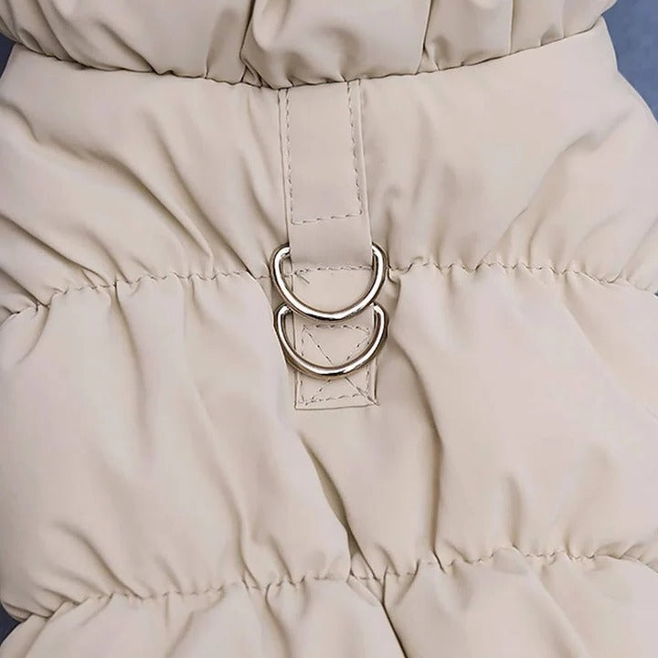 Cozy Winter Vest with Built-In Leash Connector for Pets