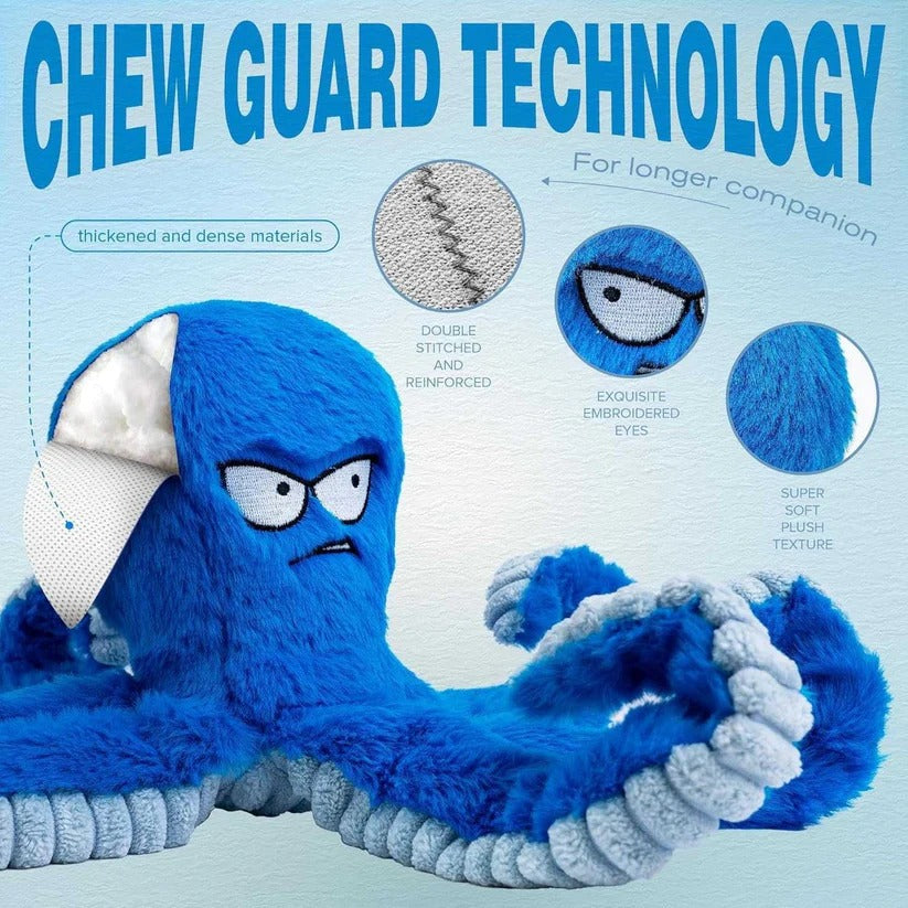 Tough Plush Canine Companion with Squeak and Crinkle Delight