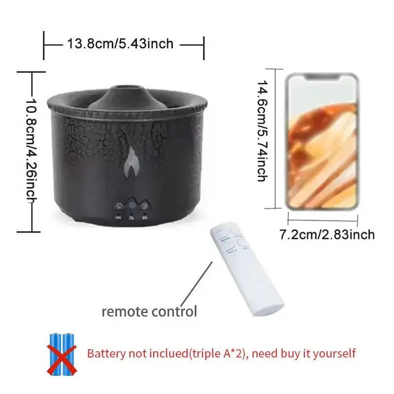 Lava-Inspired Essential Oil Diffuser with Ambient Lighting and Remote Control