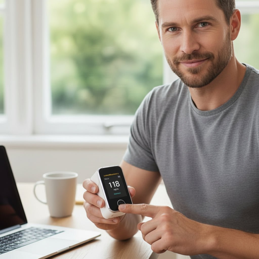 Compact Finger Health Monitor for Quick Oxygen and Pulse Readings