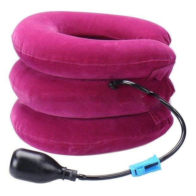 Inflatable Neck Traction Pillow with Three Layer Support