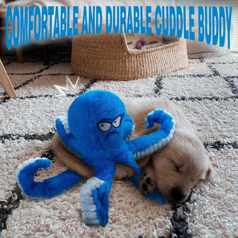 Tough Plush Canine Companion with Squeak and Crinkle Delight