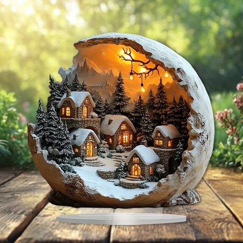 Charming Acrylic Holiday Ornament for Festive Decor