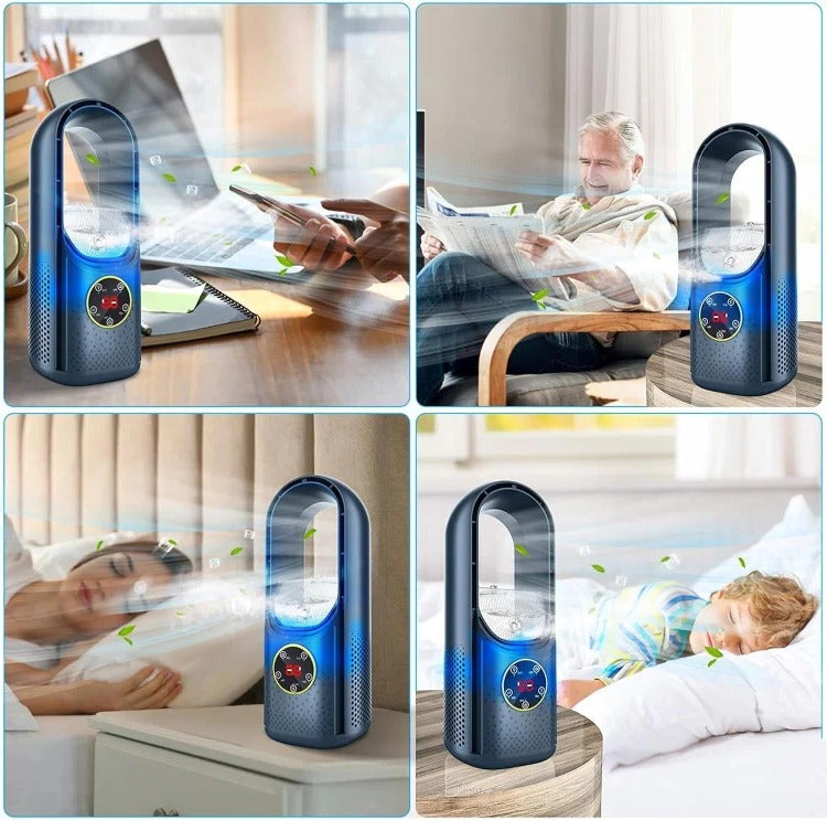 Quiet Portable Air Cooler for Home and Office without Blades