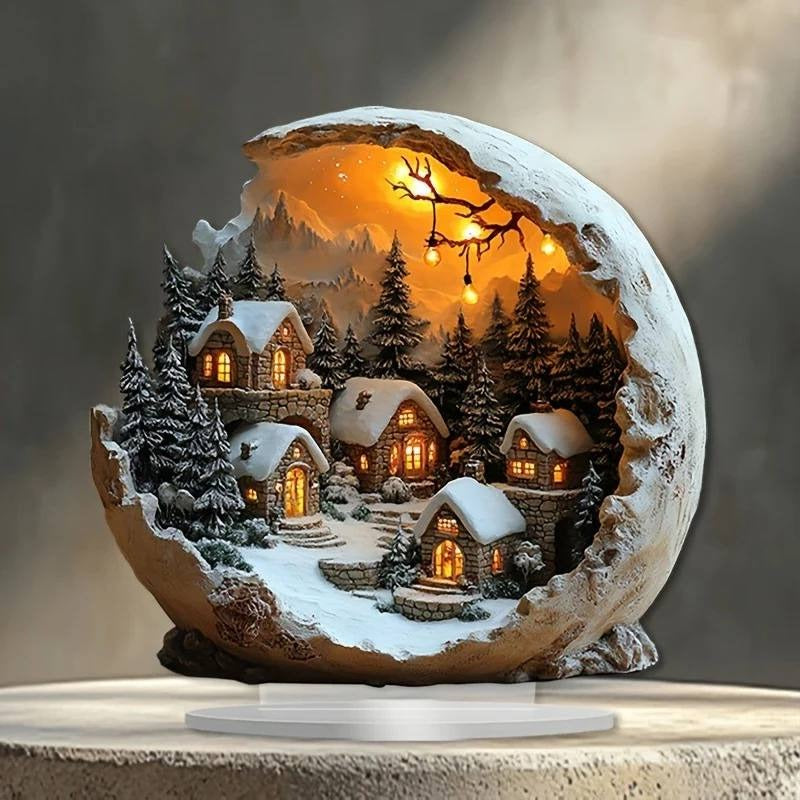 Charming Acrylic Holiday Ornament for Festive Decor