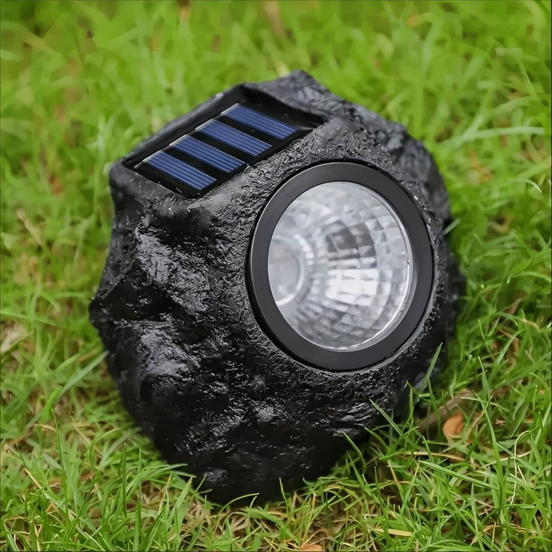 Natural Stone-Style Solar LED Garden Lights with Sensor