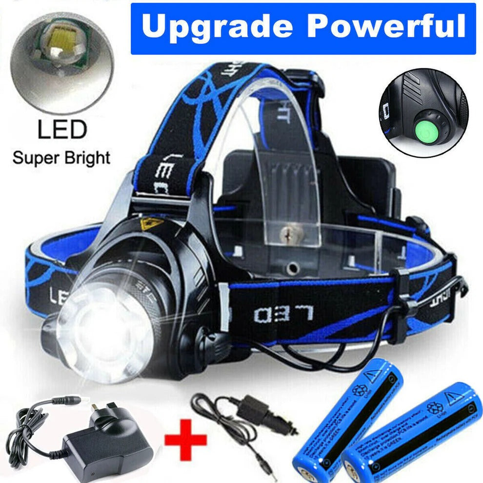 Ultra-Bright Rechargeable Headlamp with Adjustable Zoom