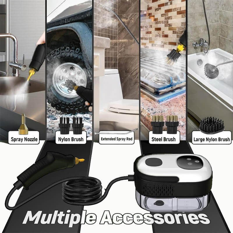 2500W Ultra High-Pressure Steam Cleaning System with Protective Gear